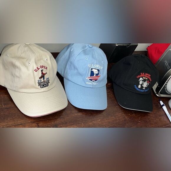 3-New never worn men’s various US Open Golf Cap Caps 2009 2014 2019 Tiger Woods - Picture 1 of 4
